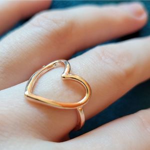 2 for $18❤️‍🔥Heart Shaped Golden Ring Gift for Her Size 6.5